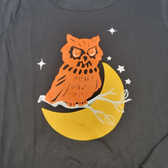 Glo Wear night owl fall Halloween moon stars long sleeve tunic / mini dress - Picture 2 of 5